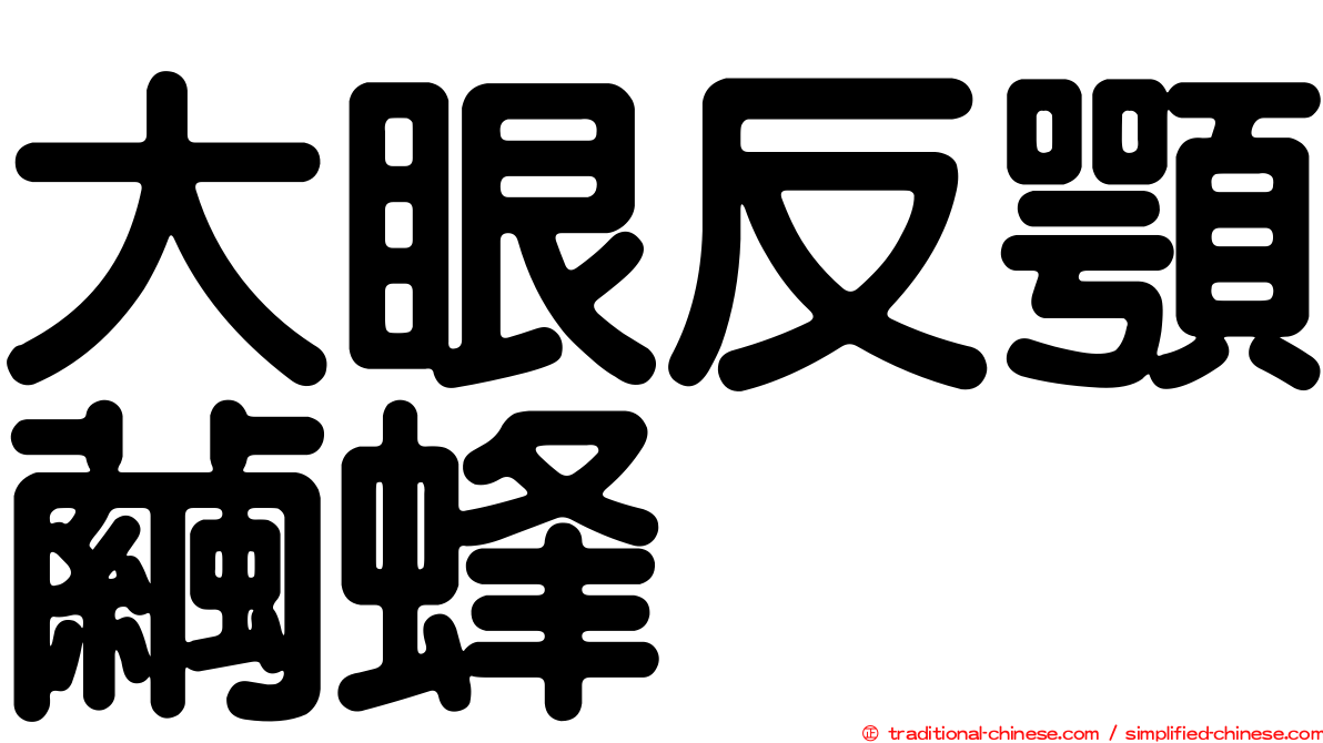 大眼反顎繭蜂
