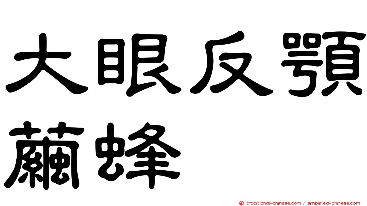 大眼反顎繭蜂