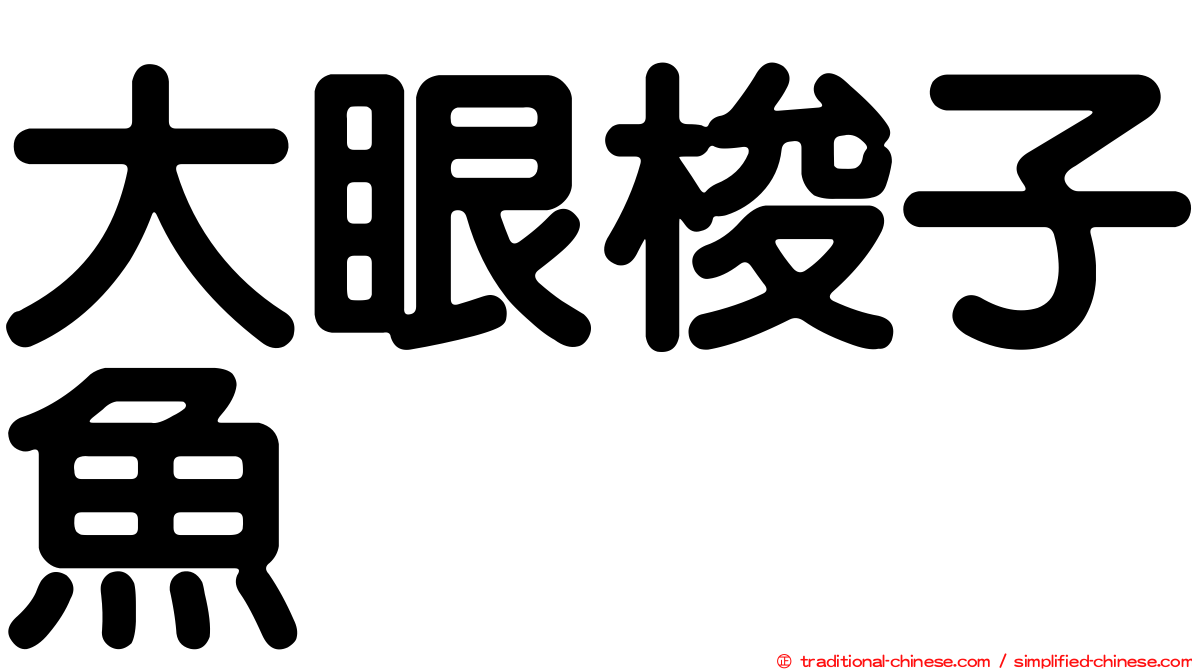 大眼梭子魚