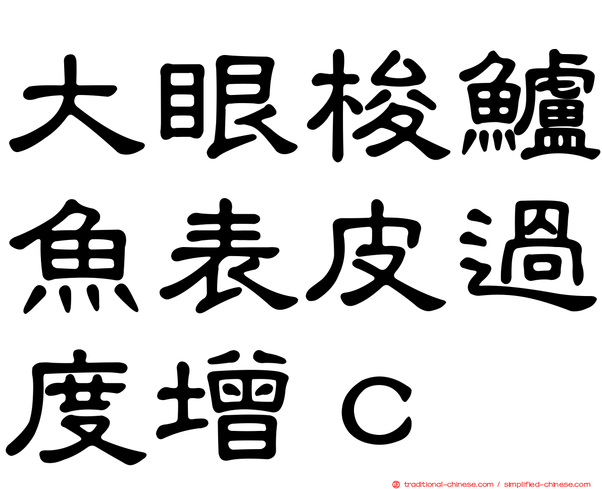 大眼梭鱸魚表皮過度增ｃ