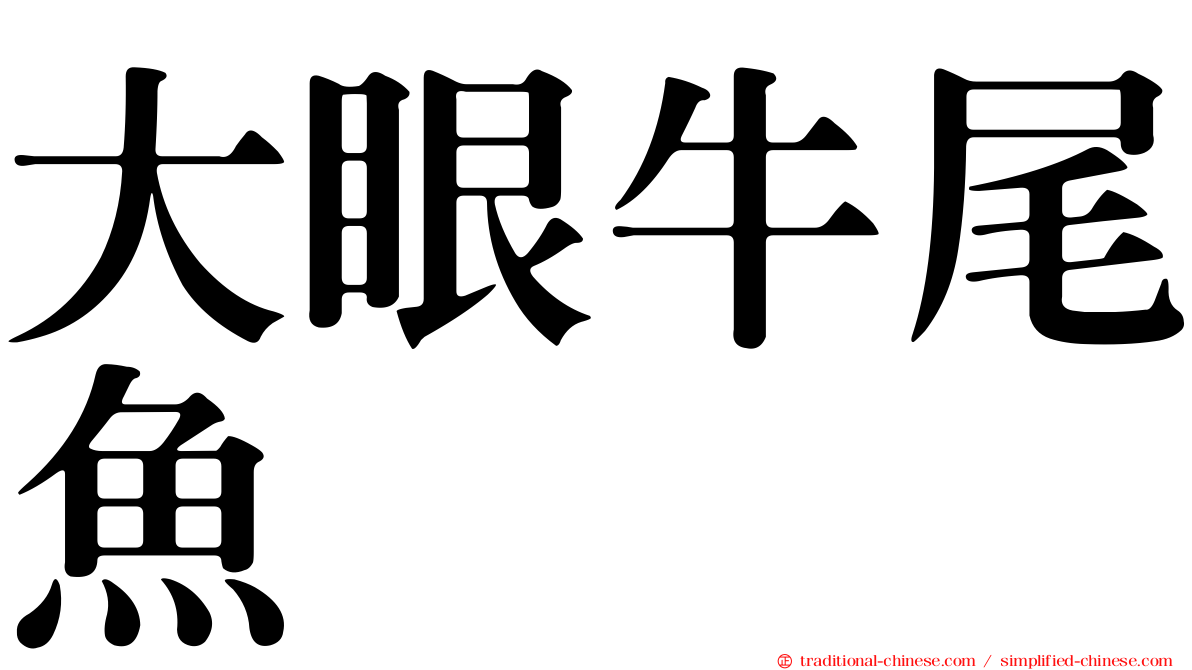 大眼牛尾魚