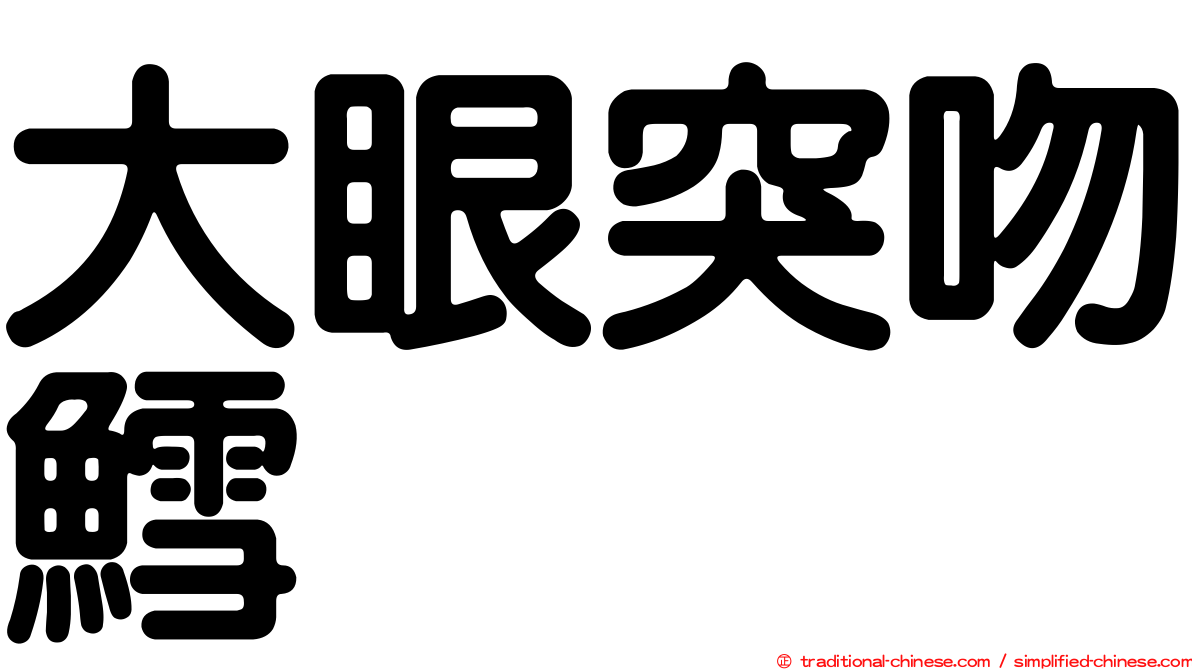 大眼突吻鱈