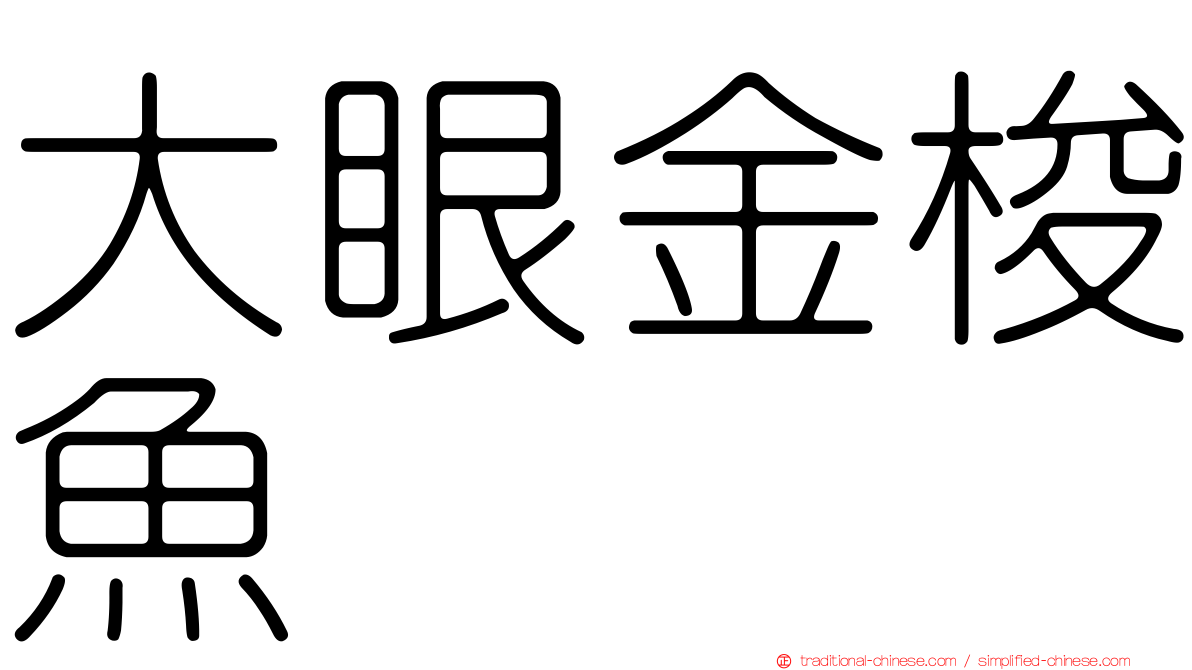 大眼金梭魚