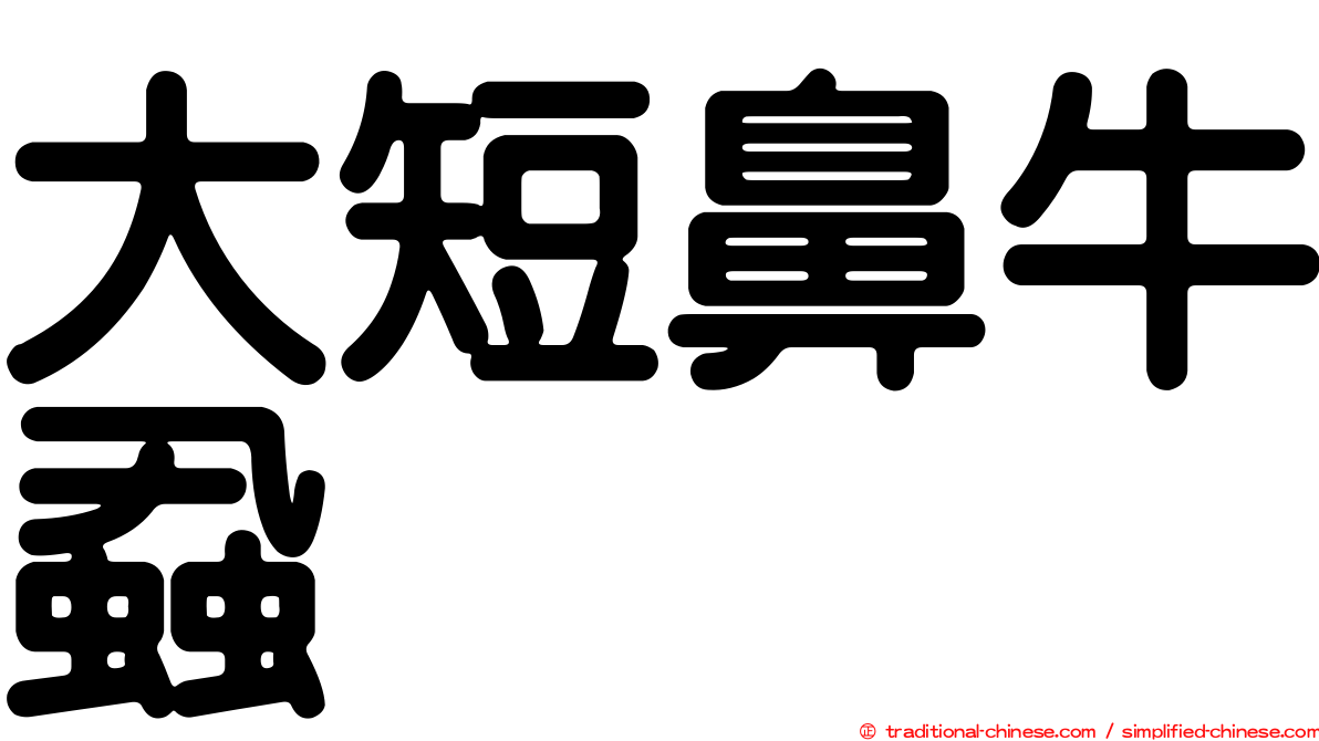 大短鼻牛蝨