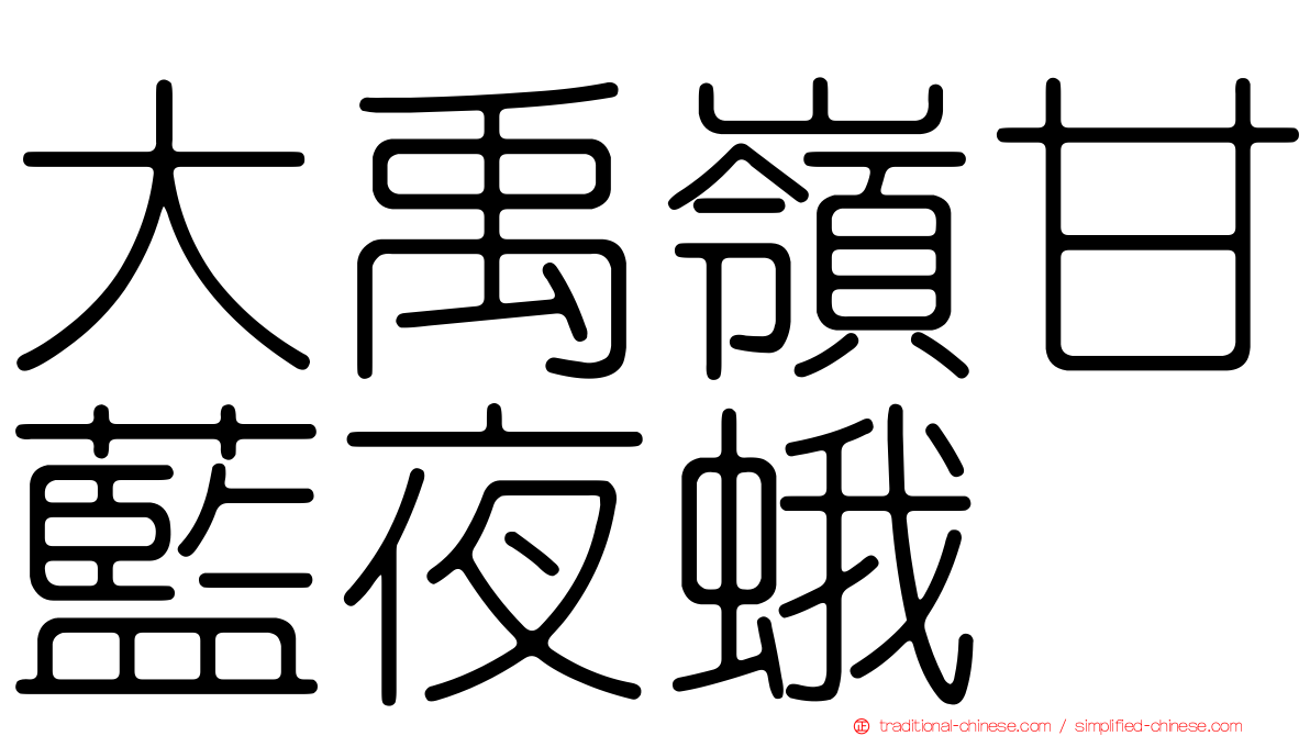 大禹嶺甘藍夜蛾