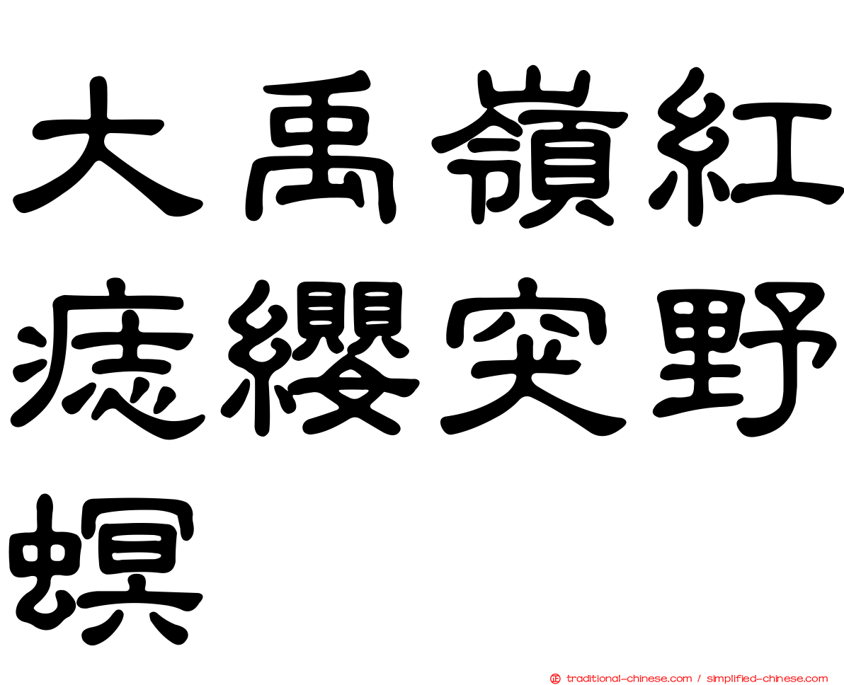 大禹嶺紅痣纓突野螟