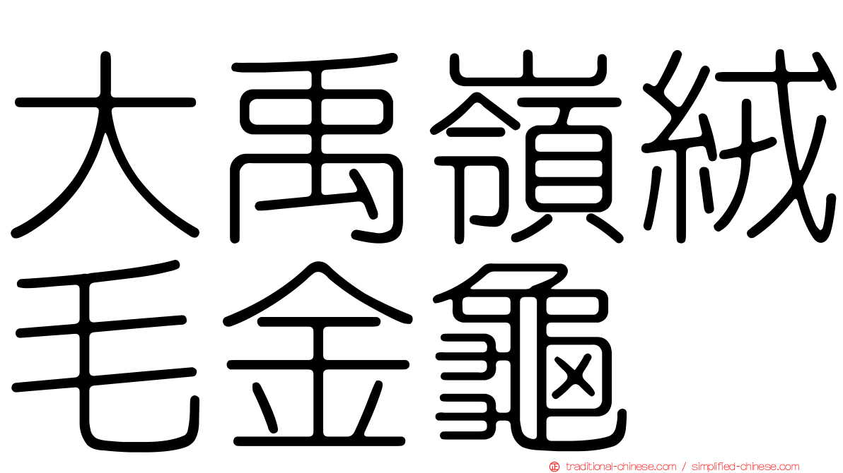 大禹嶺絨毛金龜
