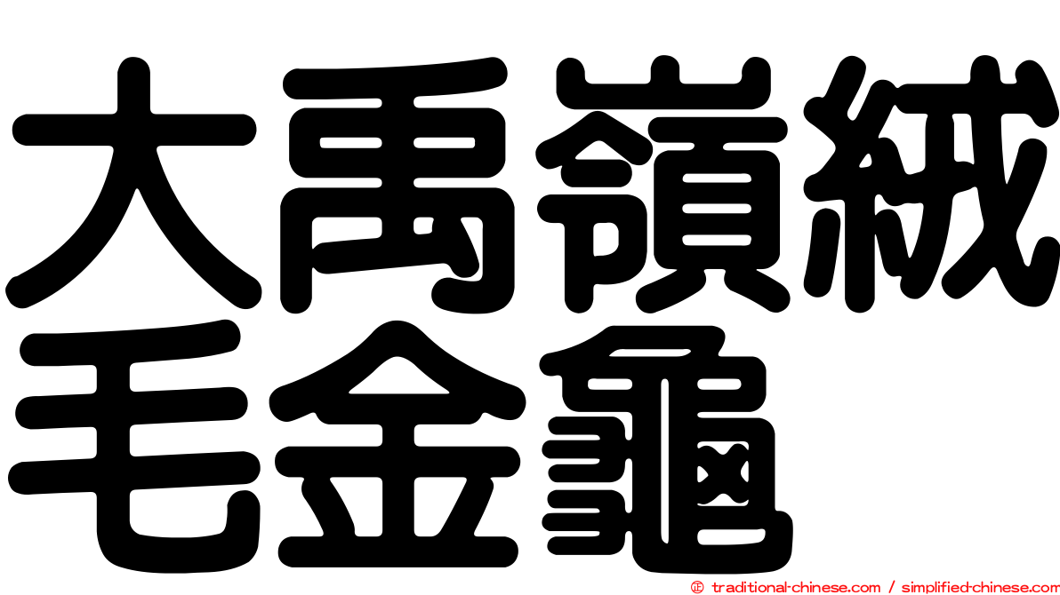 大禹嶺絨毛金龜