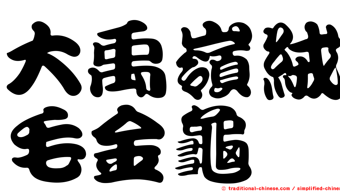 大禹嶺絨毛金龜