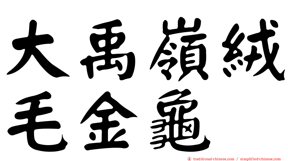 大禹嶺絨毛金龜