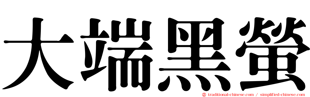 大端黑螢