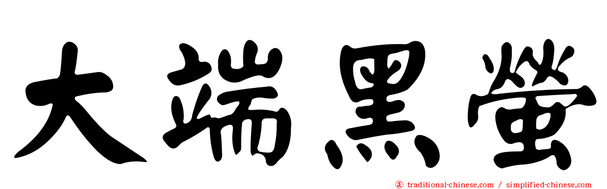 大端黑螢