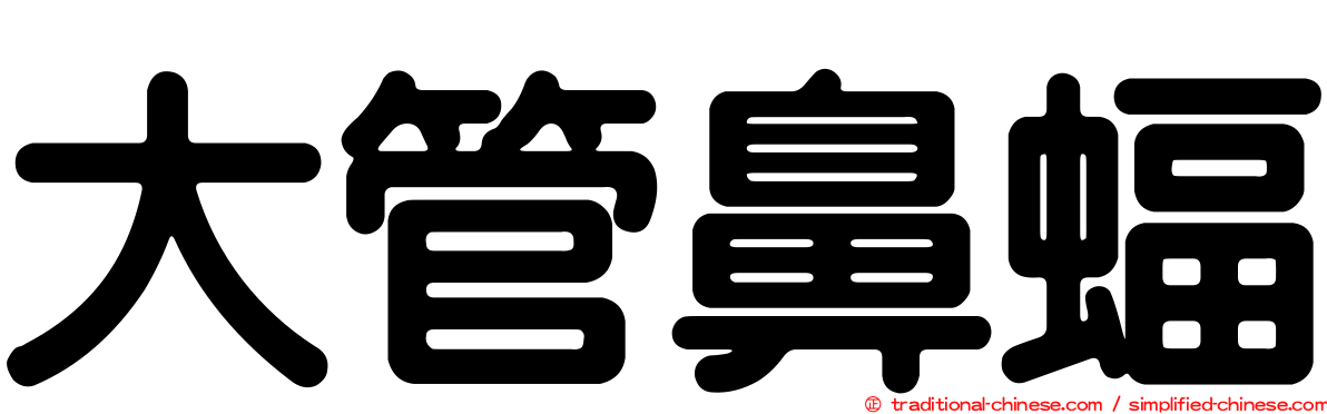 大管鼻蝠