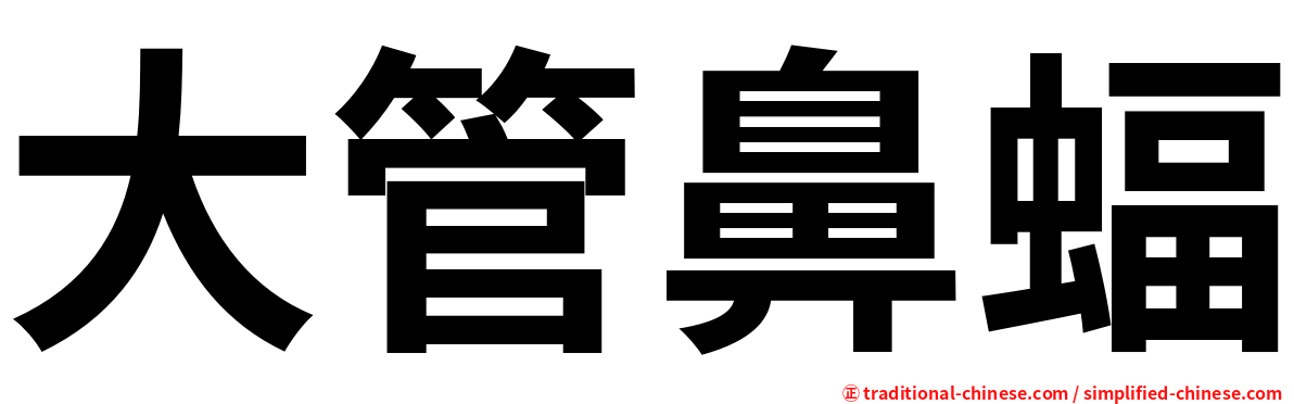 大管鼻蝠