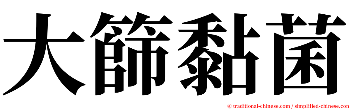 大篩黏菌 serif font