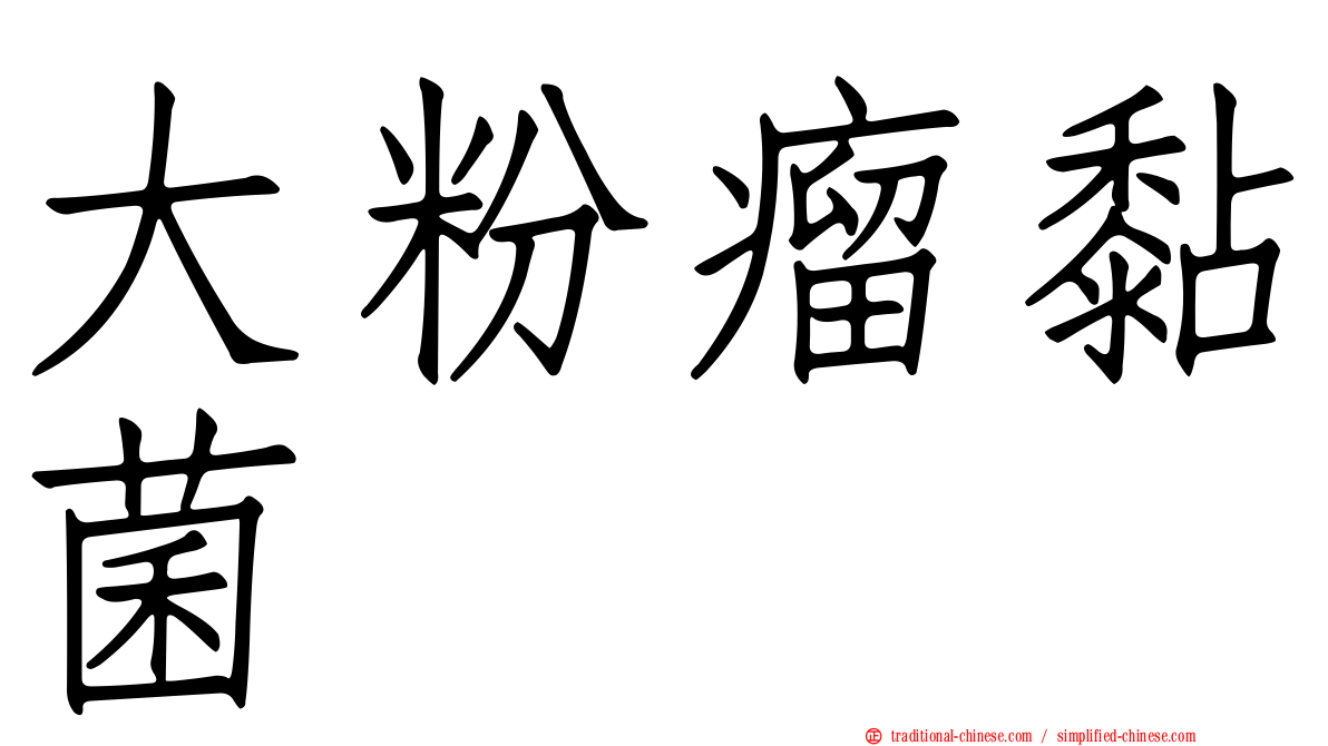 大粉瘤黏菌