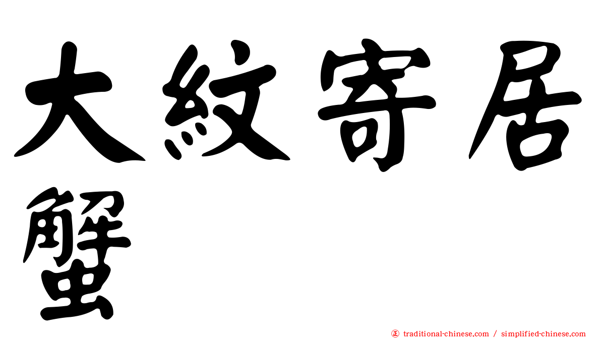 大紋寄居蟹