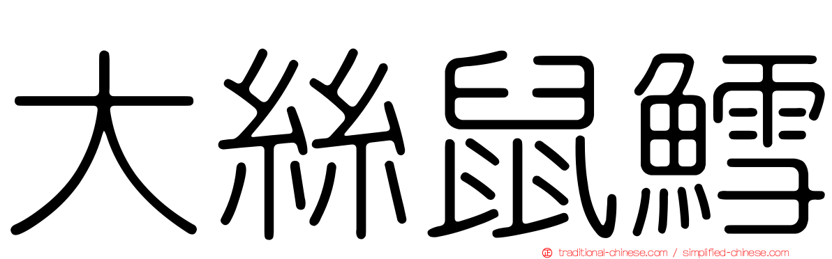 大絲鼠鱈