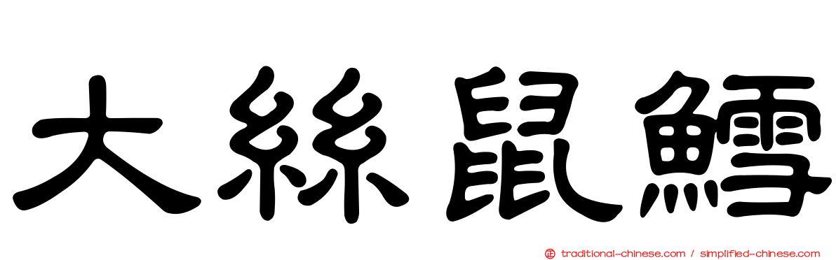 大絲鼠鱈