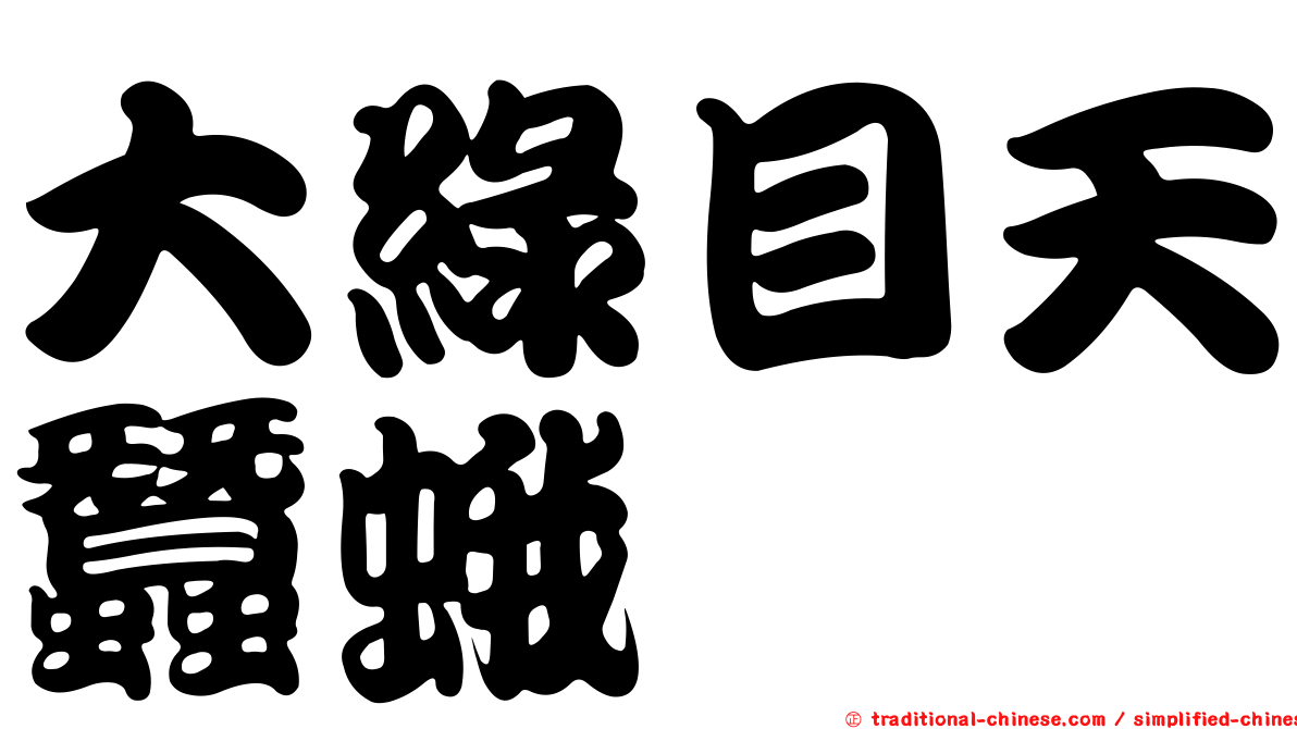 大綠目天蠶蛾