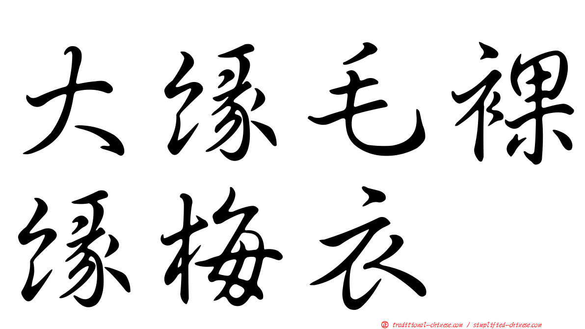 大緣毛裸緣梅衣