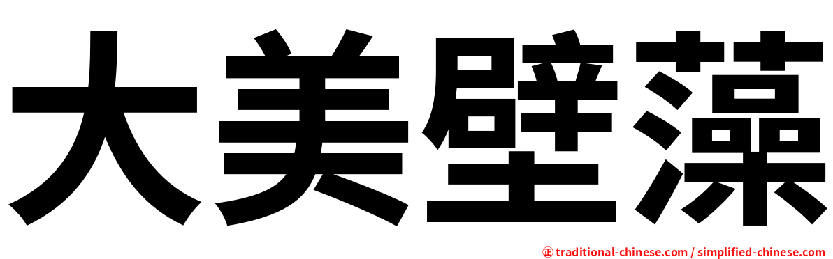 大美壁藻