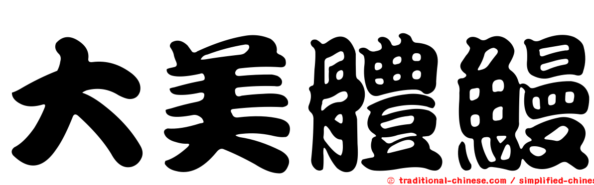 大美體鰻