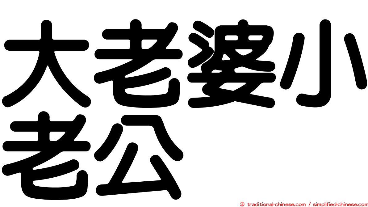 大老婆小老公