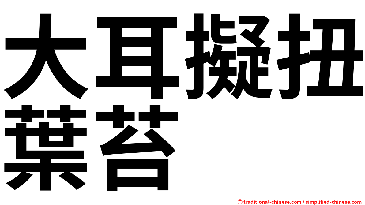 大耳擬扭葉苔
