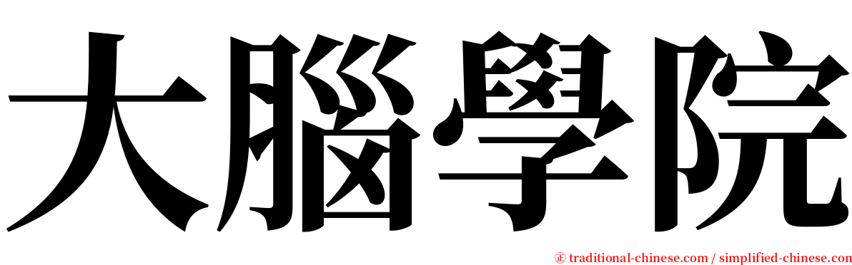 大腦學院 serif font