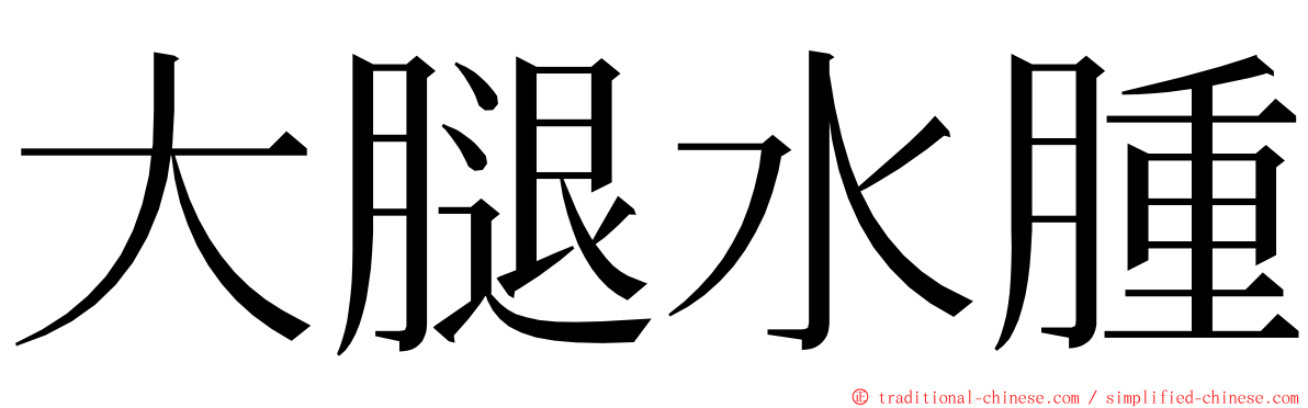 大腿水腫 ming font