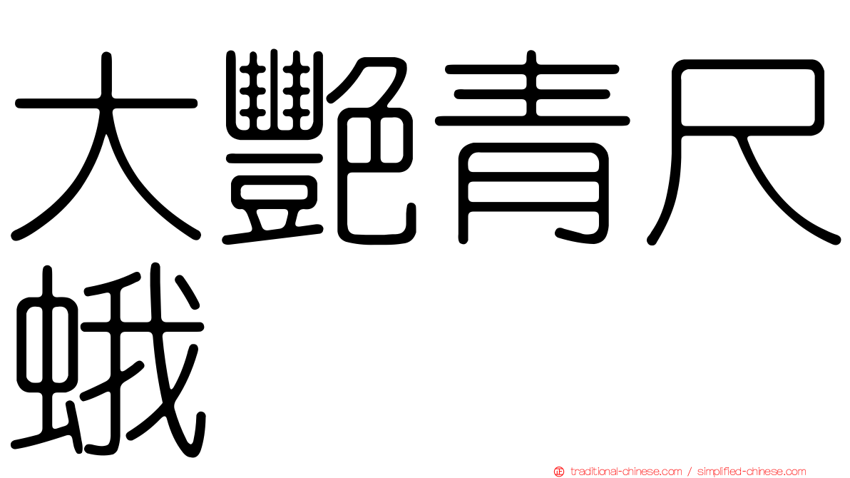 大艷青尺蛾
