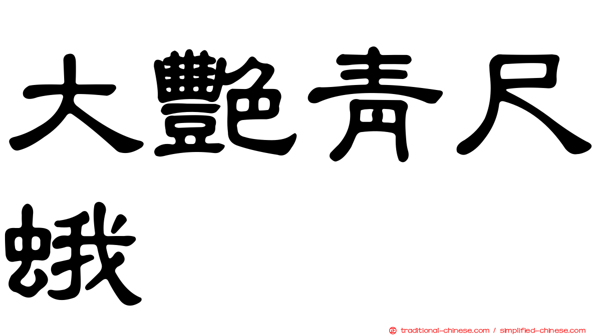 大艷青尺蛾
