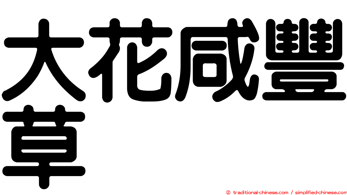大花咸豐草