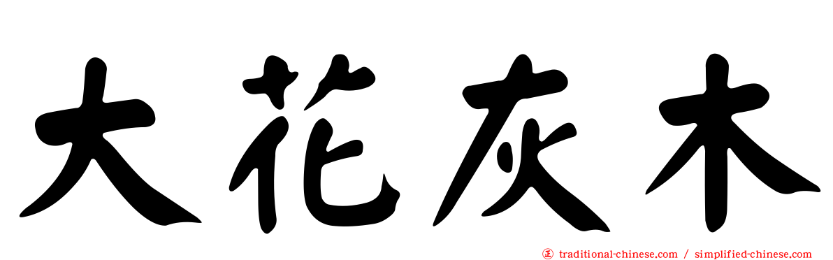 大花灰木