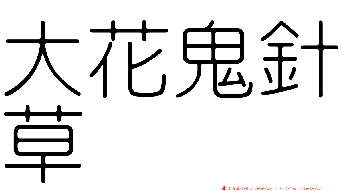 大花鬼針草