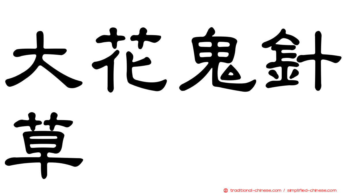 大花鬼針草
