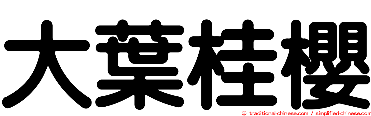 大葉桂櫻