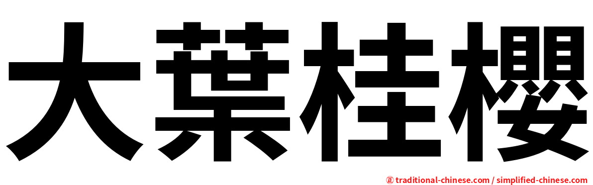 大葉桂櫻