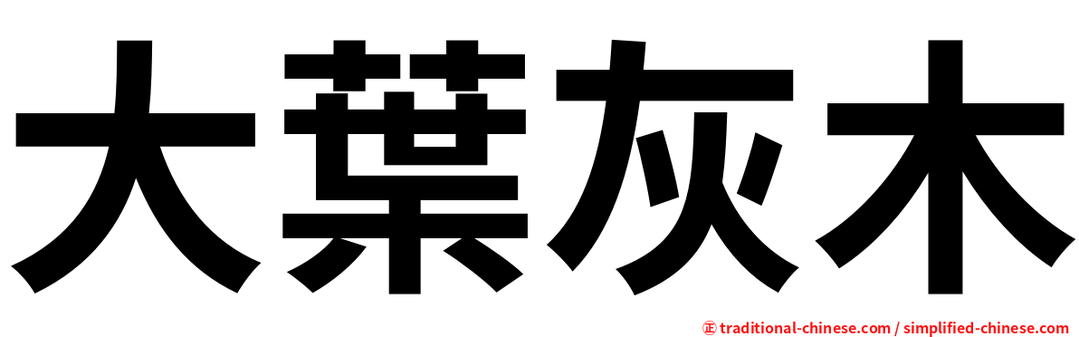 大葉灰木