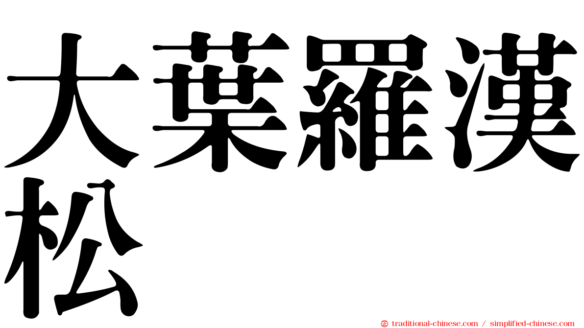 大葉羅漢松