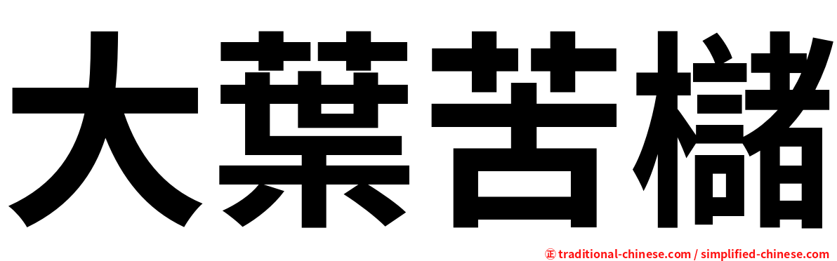 大葉苦櫧