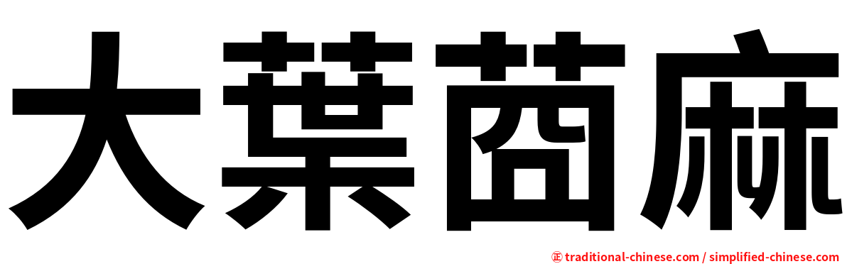 大葉莔麻