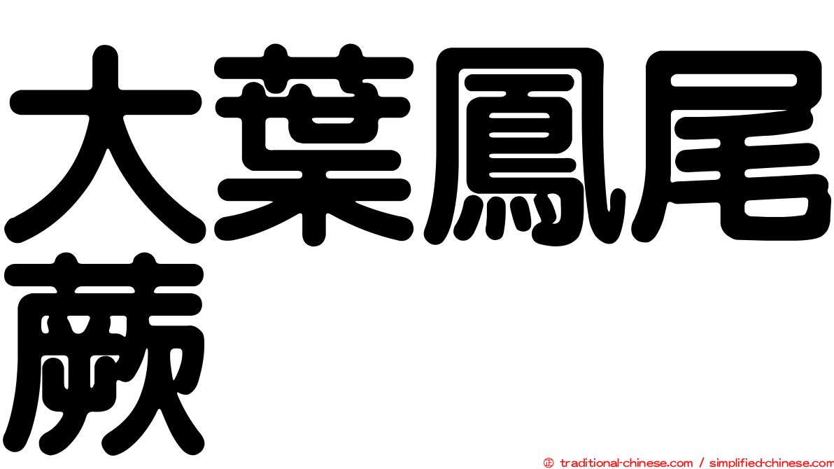 大葉鳳尾蕨