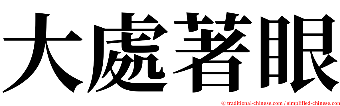 大處著眼 serif font