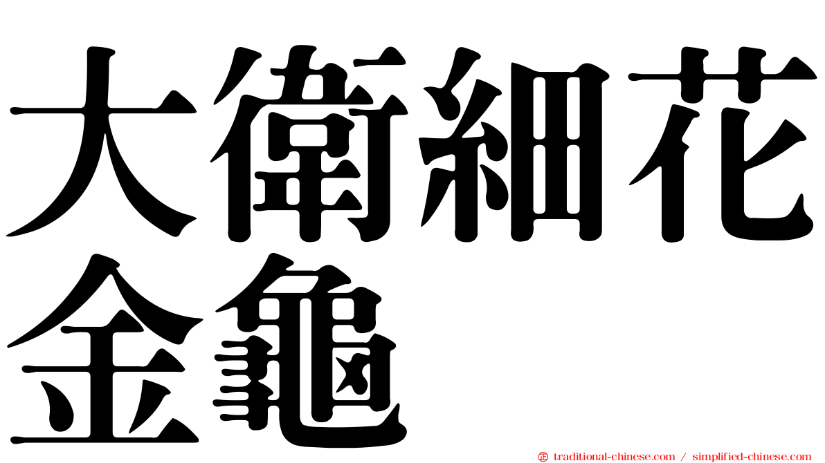 大衛細花金龜