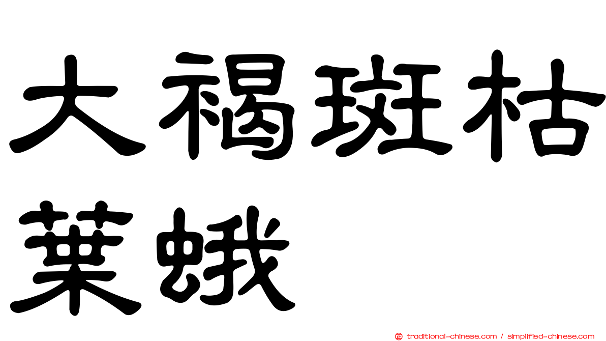 大褐斑枯葉蛾