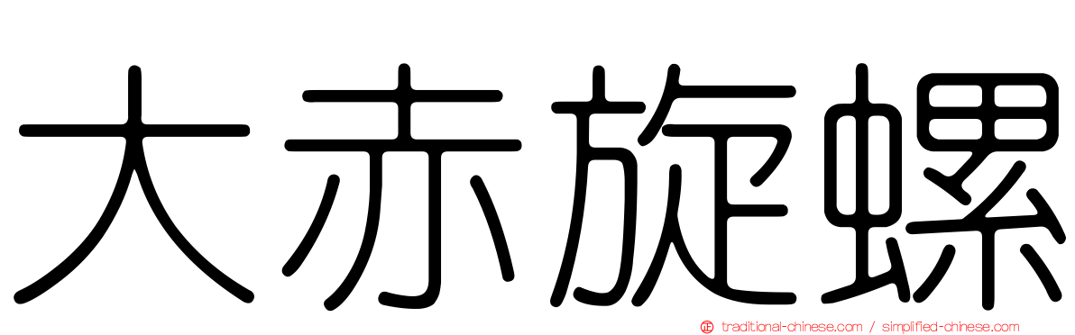 大赤旋螺