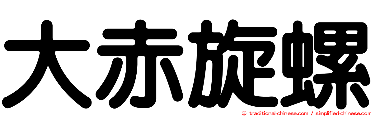 大赤旋螺