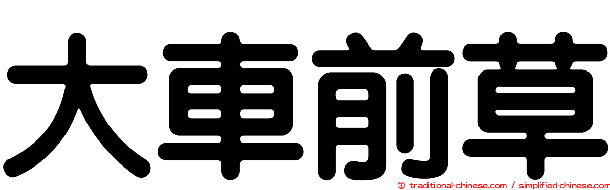 大車前草